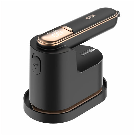 Mini ferro de passar portátil BAK a vapor, corpo preto