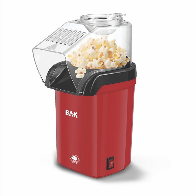 Mini pipoqueira elétrica BAK vermelha de ar quente